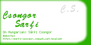 csongor sarfi business card